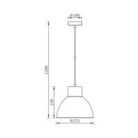 Dekorativna visilica zelena 1H-1xE27 - Slika 3