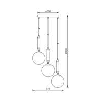 Dekorativna visilica zlatna 3H-3xG9 - Slika 3