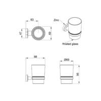 Držač čaše ze četkice jednodelni ENJOY LINNI - Slika 3