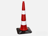 Dvodelni čunj HDPE i Guma 75 cm