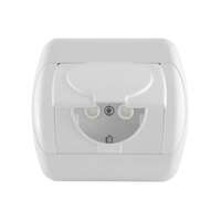 Dvopolna priključnica 16A/250V, 2P+E, sa poklopcem i zaštitom od dodira, plastika Royal