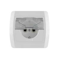 Dvopolna priključnica 16A/250V, 2P+E, sa transparentnim poklopcem, plastika Status