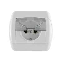 Dvopolna priključnica 16A/250V, 2P+E, sa transparentnim poklopcem, plastika Royal