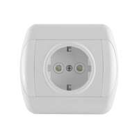 Dvopolna priključnica 16A/250V, 2P+E, zaštita od dodira, plastika Royal