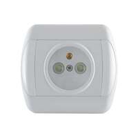 Dvopolna priključnica 16A/250V, 2P+E, zaštita od dodira, francuski standard, plastika Royal