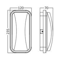 ELIPSA Zidna baštenska svetiljka crna 15W 3000K IP65 - Slika 6