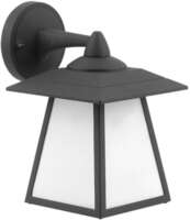 Fenjer zidna lampa Navarre 1xE27 IP44 Crna