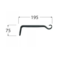 UK 6 Nosač za saksiju kuka crn - Slika 2