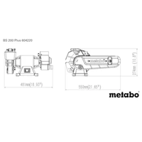 Kombinovano tocilo sa trakom BS 200 Plus 600W Metabo - Slika 9