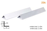 Lajsna ugaona L-profil 234 - mat - Slika 1