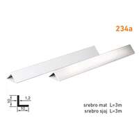 Lajsna ugaona L-profil 234A - srebro mat