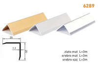 Lajsna ugaona L-profil 6289 - zlatna mat