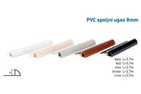 Lajsna za keramiku spoljni ugao 8mm - crna