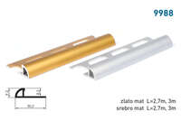 Lajsna za stepeništa i keramiku 9988 - zlatna 2.7m