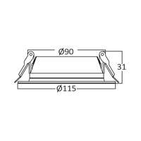 LED Downlighter 10W 4INC 4000K beli - Slika 6