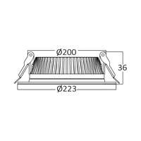 LED Downlighter 32W 6500K crni - Slika 5