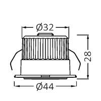 LED minispot svetijlka 3W 6500K crna - Slika 6