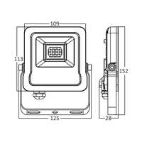 Led reflektor sivi 20W 6500K IP65 - Slika 6