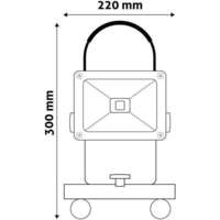 LED reflektor SMD punjiva 6400K CW crna-zuta 10W - Slika 2
