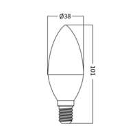 LED sijalica 6,5W 3000K E14 - Slika 4