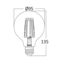 LED sijalica 6W E27 2200K G95 - Slika 4