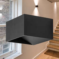 Led zidna svetiljka kvadratna crna 8W 3000K - Slika 2