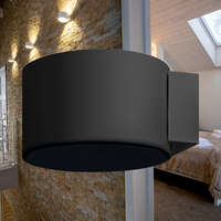 Led zidna svetiljka okrugla crna 8W 3000K - Slika 2