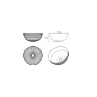 Nadgradni lavabo GLASS providni 01 LINNI - Slika 2