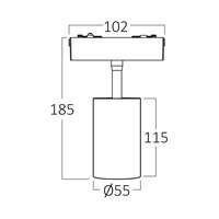 Magnetni reflektor 18W 3000K crni - Slika 3