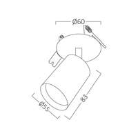 Nadgradna rozetna GU10 crna - Slika 5