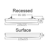 Nadgradni LED panel 3u1 20W crni - Slika 6