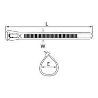 Odveziva kablovska vezica 7.5x250mm 25kom. bela Commel - Slika 2