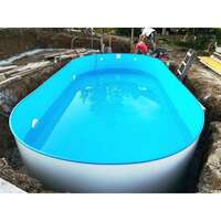 Ovalni montažni bazen GRE ukopni - set 600x320x150 - 10 m3 filter - Slika 2