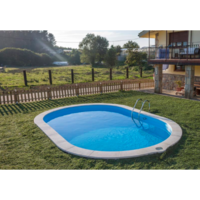 Ovalni montažni bazen GRE ukopni 700x320x150 - 10 m3 filter