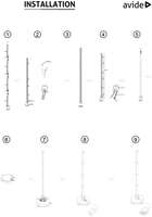 Podna lampa RGB+W sa senzorom muzike i daljinskim 11.5W Avide - Slika 4