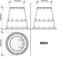 Poliext plastični šaht za navodnjavanje okrugli mini 243×229 mm - Slika 2