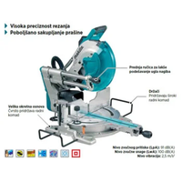 Potezno-nagibna testera Makita LS1219L - Slika 7