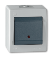 Prekidač unakrsni Power 10A/250V siva