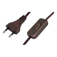 Prikjučni kabel sa prekidačem smeđi Commel