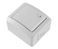 Priključnica dvopolna SETQ 16A/250V bela plastika