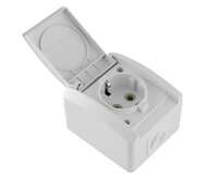 Priključnica dvopolna SETQ 16A/250V bela
