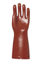 PVC rukavica 40 cm, crvena, vel. 10