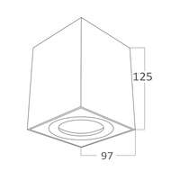 Rozetna 9412 kvadratna bela GU10 - Slika 5