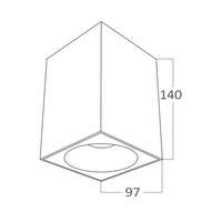 Rozetna 9414 kvadratna bela IP10 - Slika 6