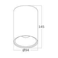 Rozetna 9414 okrugla crna GU10 - Slika 4