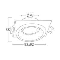 Rozetna ALFA E kvadratna belo crna - Slika 3