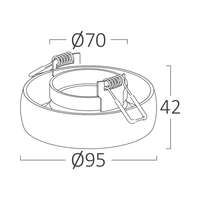 Rozetna ALFA okrugla bela - Slika 5