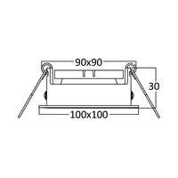 Rozetna BETA kvadratna crna 1D - Slika 5