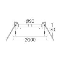 Rozetna BETA okrugla bela - Slika 5