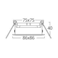 Rozetna CF kvadratna bela - Slika 5